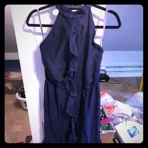 Navy floor length Vera Wang Lavender gown